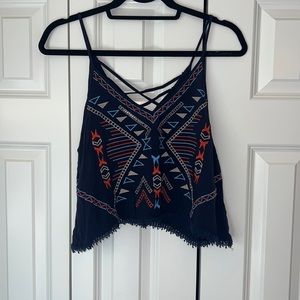 Lush tribal print cropped top